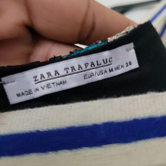 Zara Womens Embroidered Floral Tank Dress Size M Multicolor Boho Chic Witchy - Picture 5 of 5